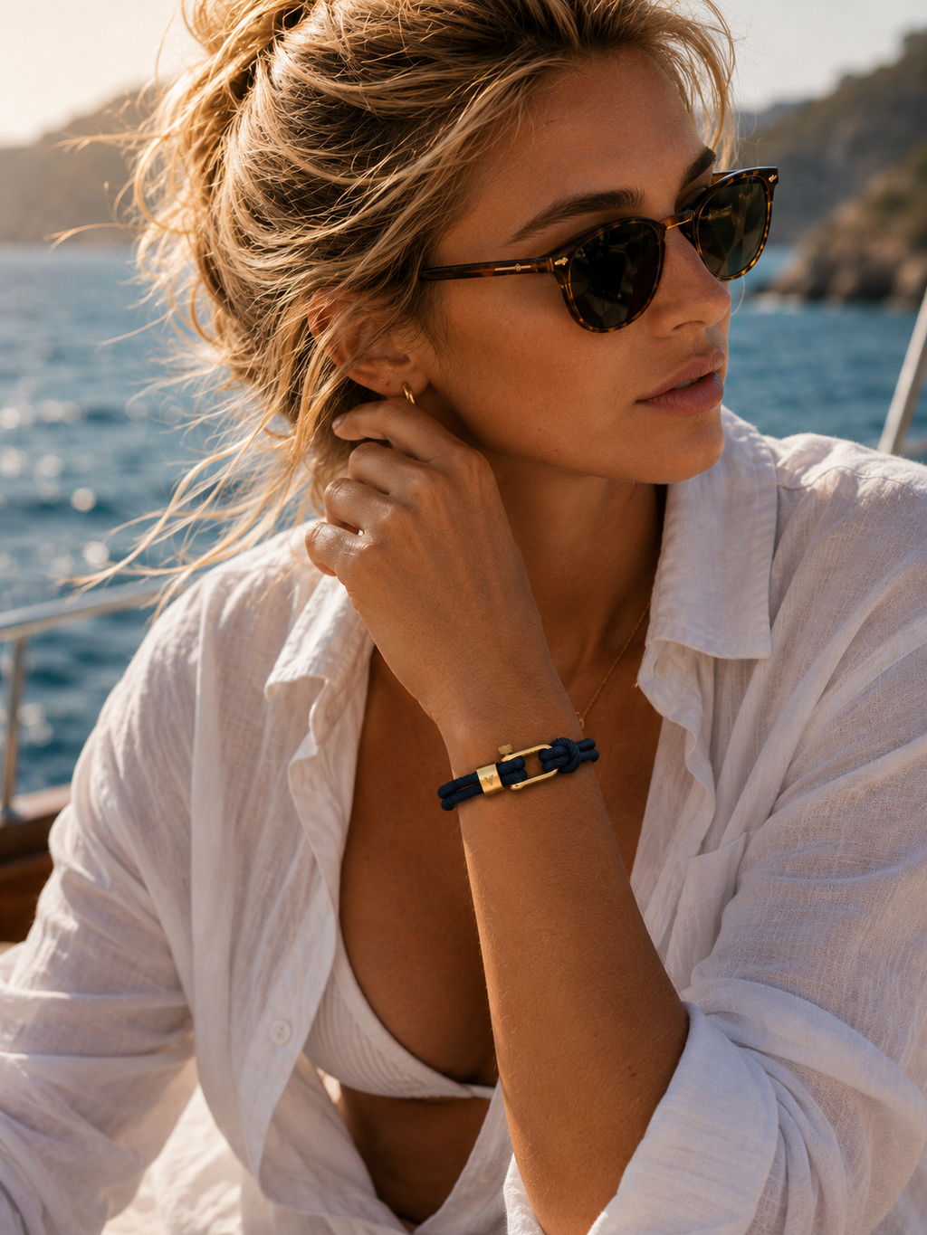 Atlantic Gold Rope Shackle Bracelet
