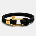 VIREL™ Midnight Gold Rope Shackle Bracelet
