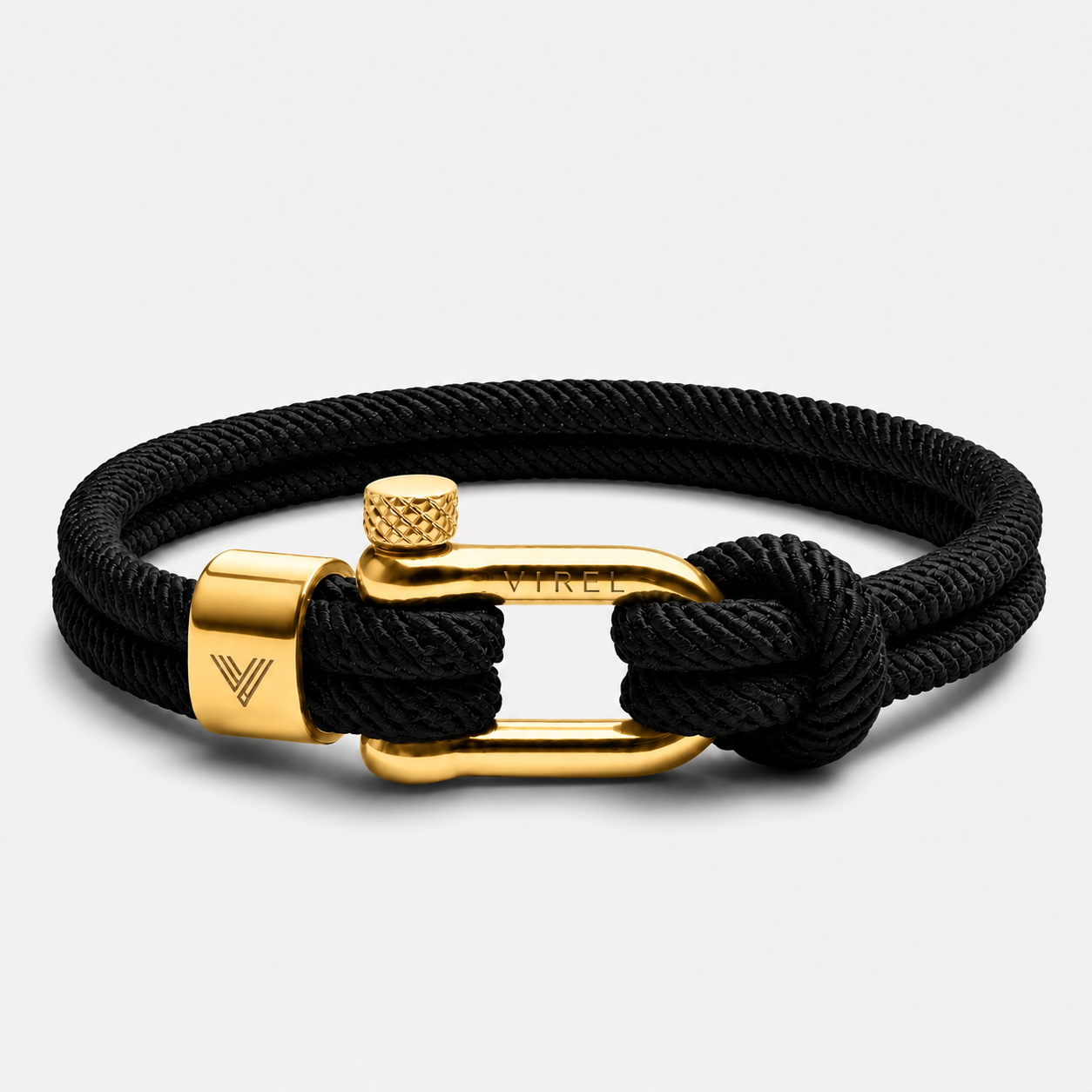 VIREL™ Midnight Gold Rope Shackle Bracelet