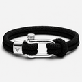 VIREL™ Midnight Steel Rope Shackle Bracelet