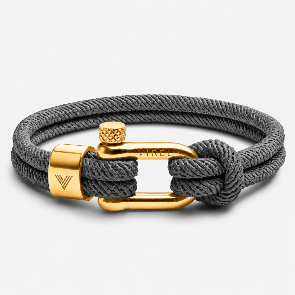 VIREL™ Storm Gold Rope Shackle Bracelet