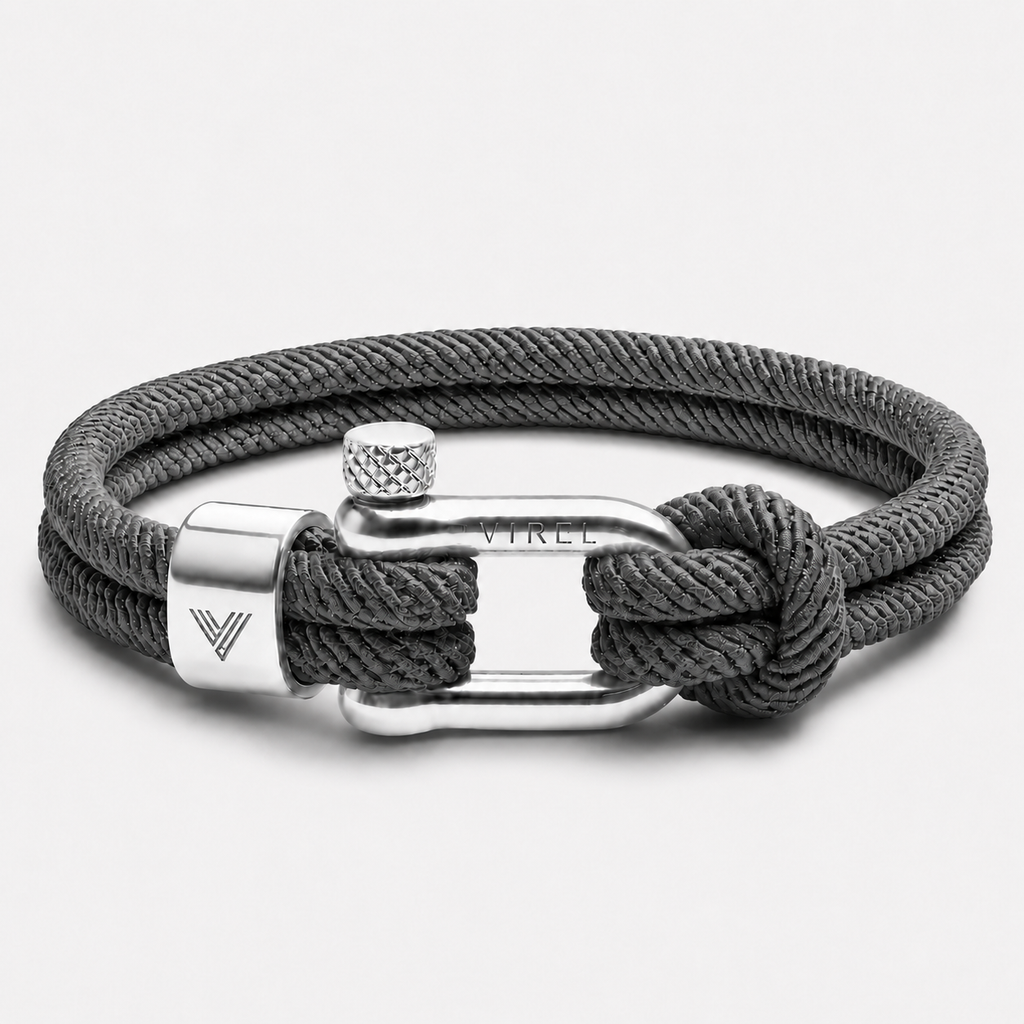 VIREL™ Storm Steel Rope Shackle Bracelet