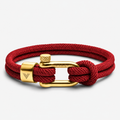 VIREL™ Crimson Voyage Rope Shackle Bracelet