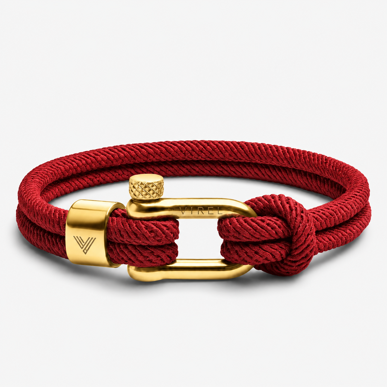 VIREL™ Crimson Voyage Rope Shackle Bracelet