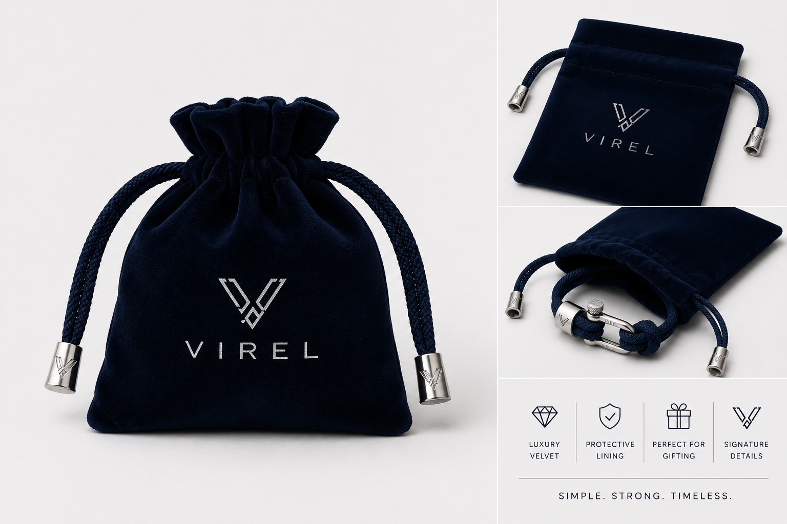 VIREL™ Atlantic Gold Rope Shackle Bracelet