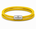 VIREL™ Beacon Yellow Double-Wrap Rope Bracelet