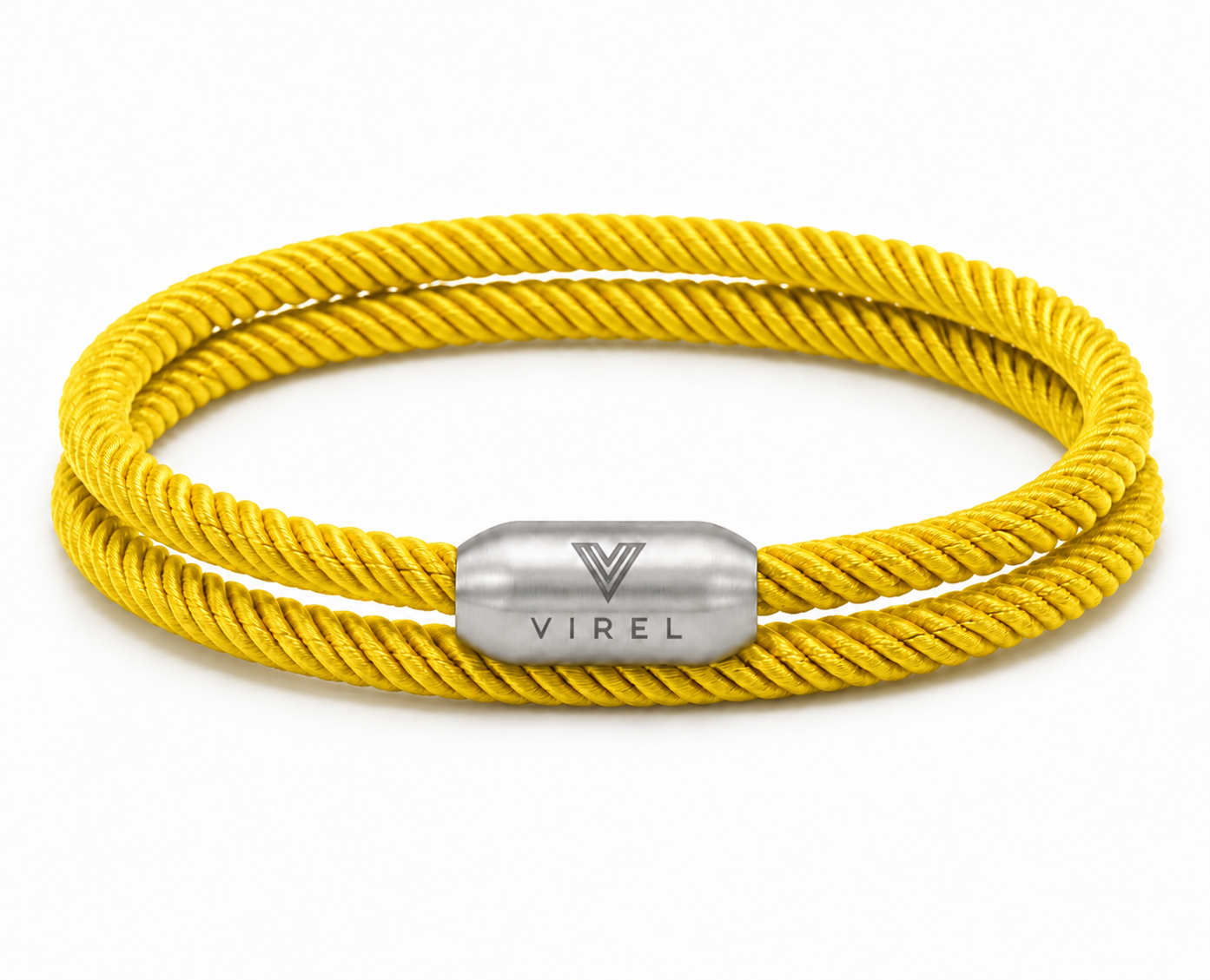 VIREL™ Beacon Yellow Double-Wrap Rope Bracelet