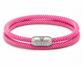 VIREL™ Coral Pink Double-Wrap Rope Bracelet