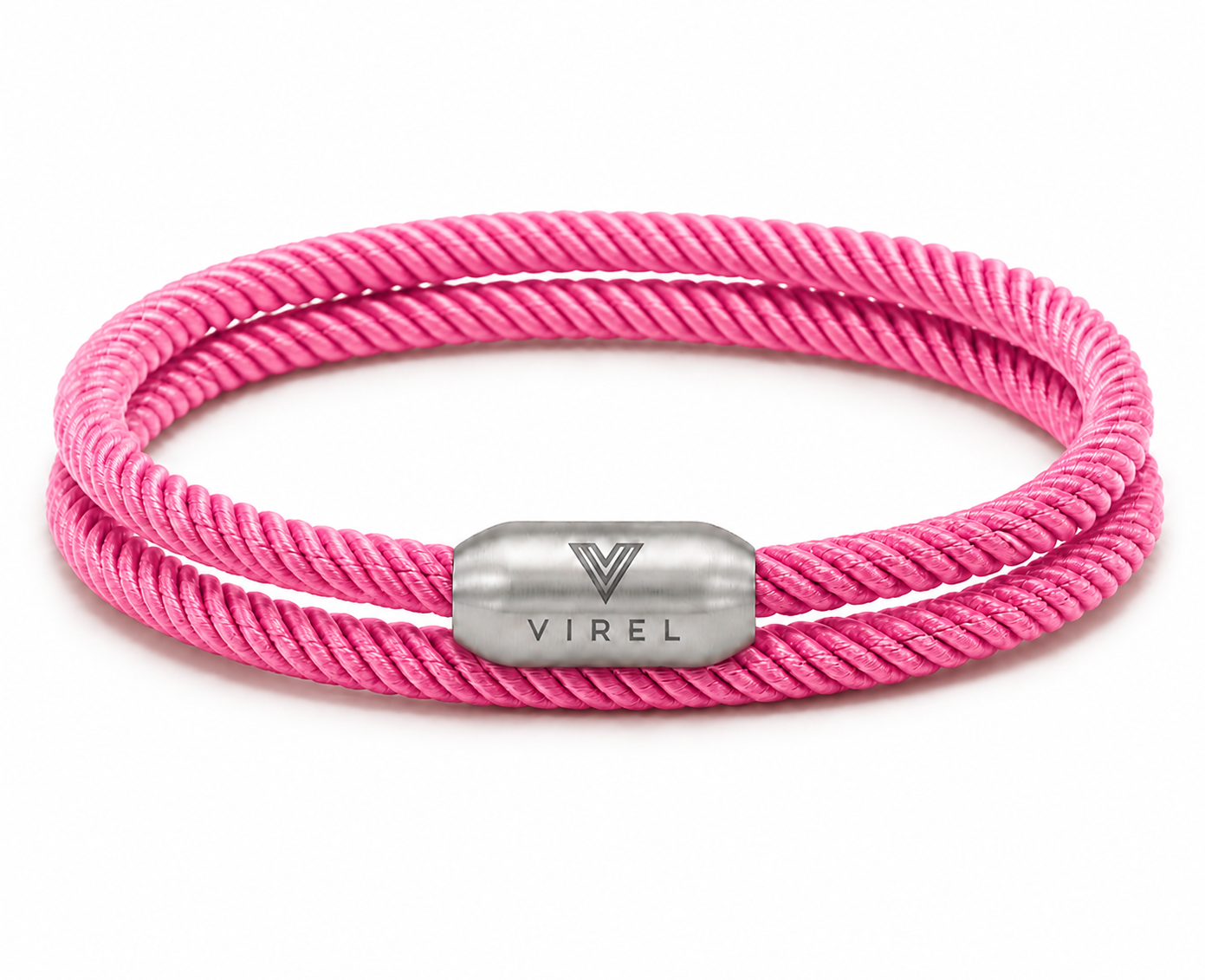 VIREL™ Coral Pink Double-Wrap Rope Bracelet