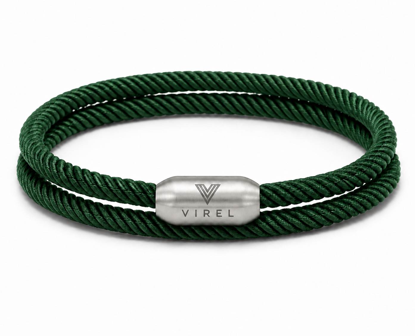 VIREL™ Cypress Green Double-Wrap Rope Bracelet