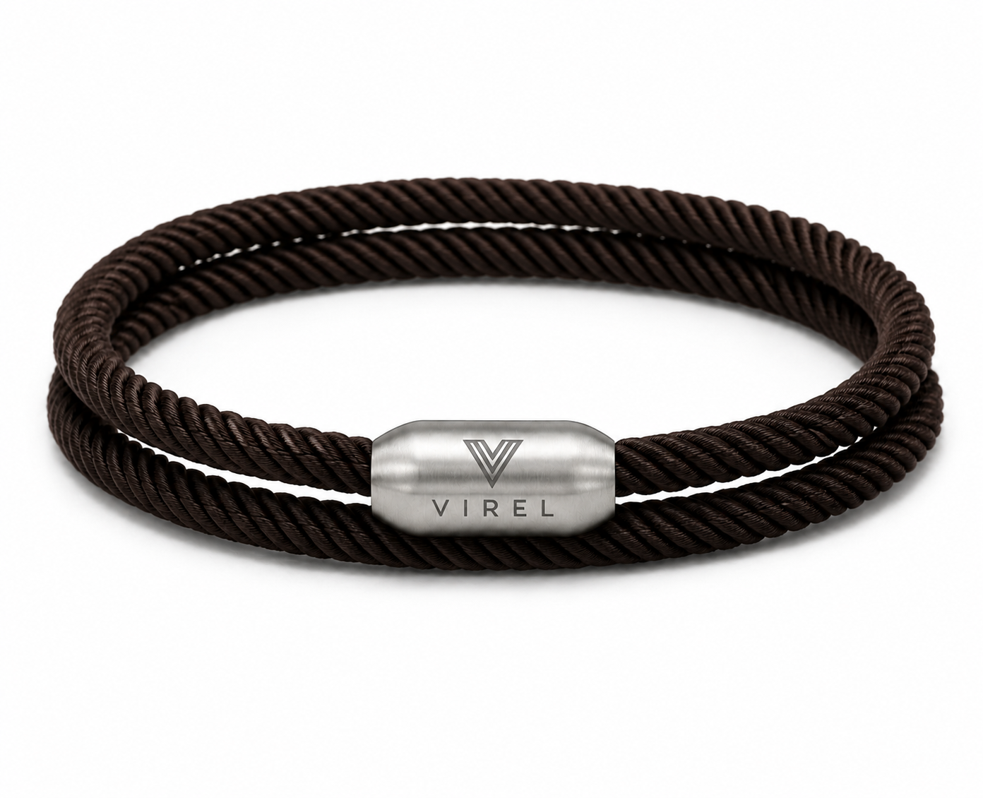 VIREL™ Driftwood Brown Double-Wrap Rope Bracelet