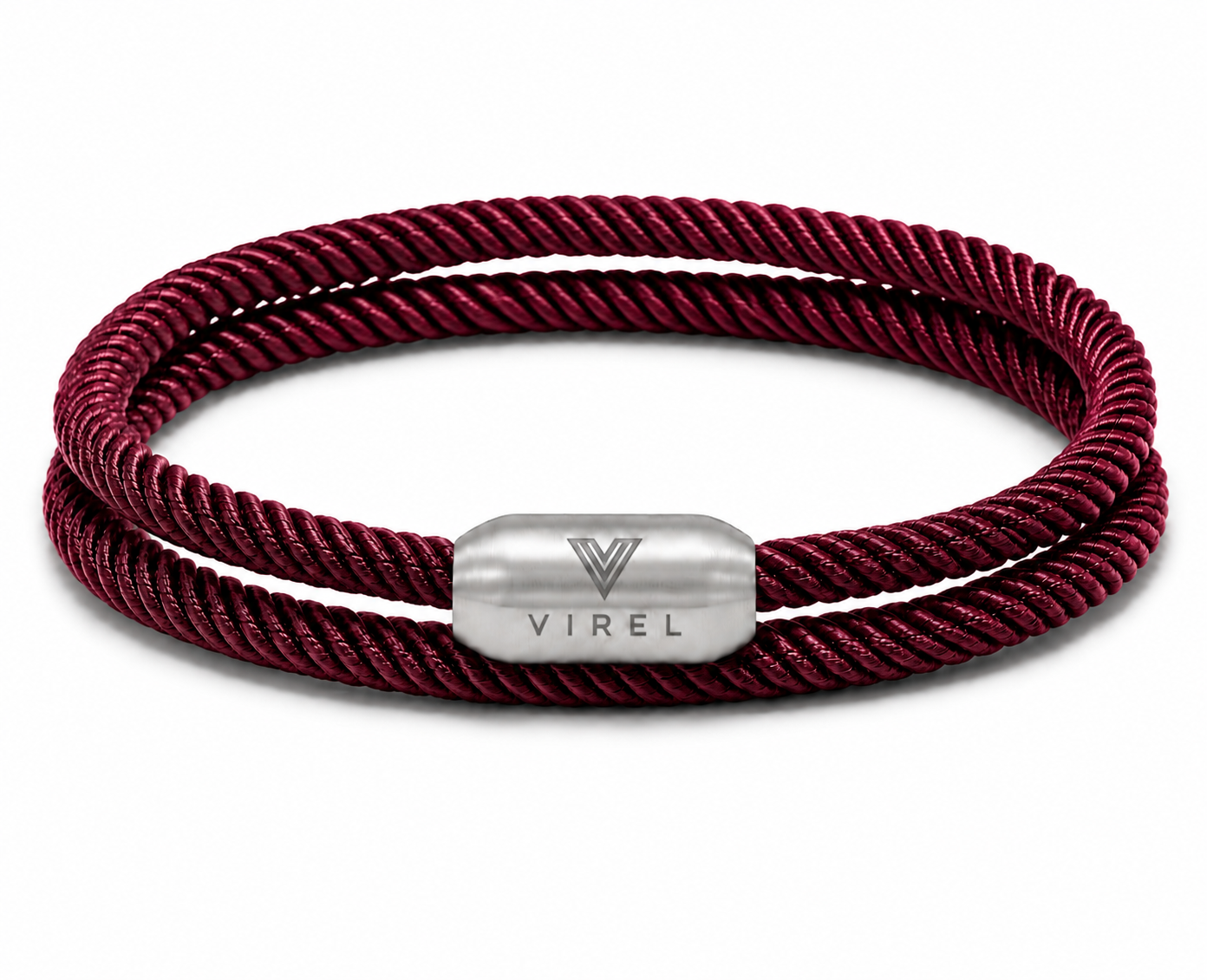 VIREL™ Harbour Burgundy Double-Wrap Rope Bracelet