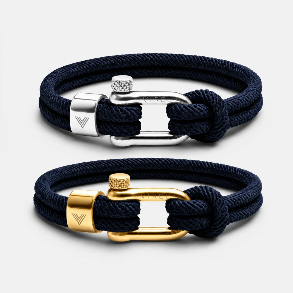 The Navy Stack - Two-Bracelet Set