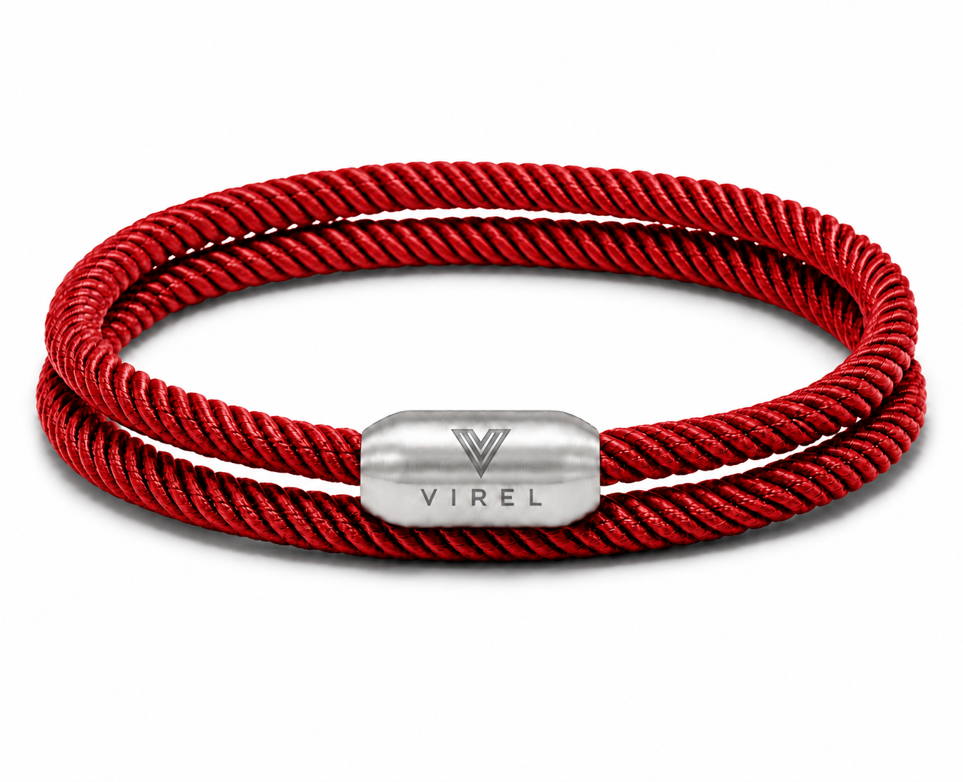 VIREL™ Regatta Red Double-Wrap Rope Bracelet