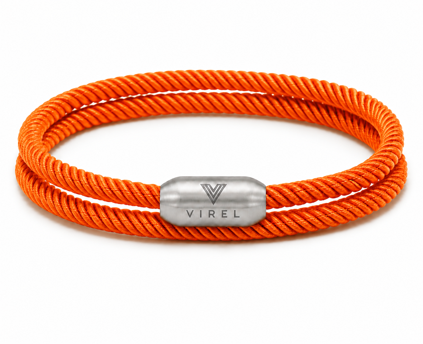 VIREL™ Signal Orange Double-Wrap Rope Bracelet