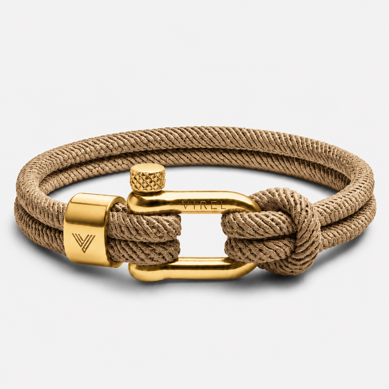 VIREL™ Coastal Sand Rope Shackle Bracelet