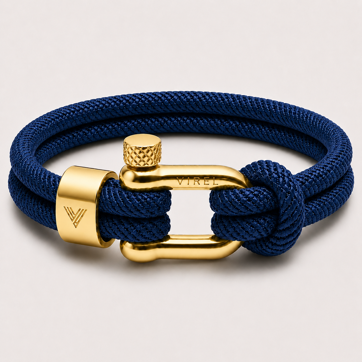 VIREL™ ocean Blue Gold Rope Shackle Bracelet